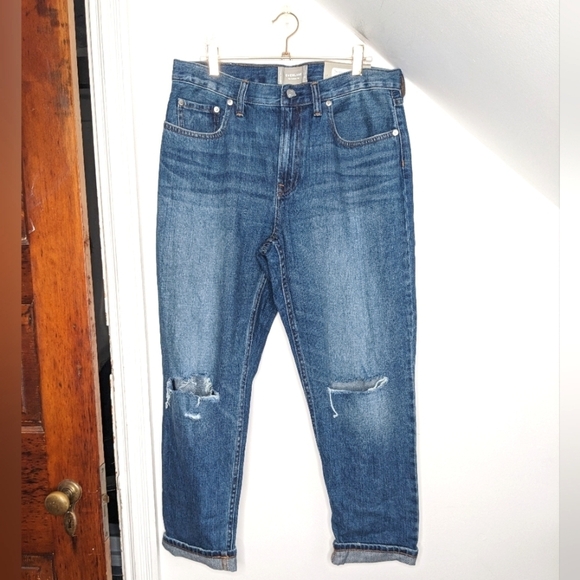 EVERLANE The High Rise Cotton Summer Jean Distressed NEW Size 30 Regular - Picture 1 of 9